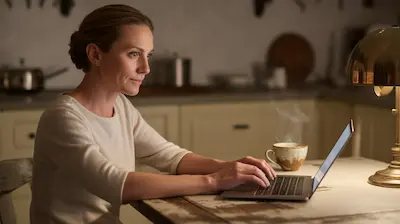 Carer reviewing dementia care options