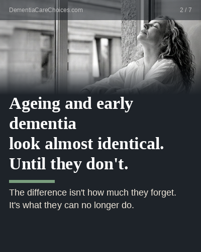 Ageing and early dementia look almost identical until they don't