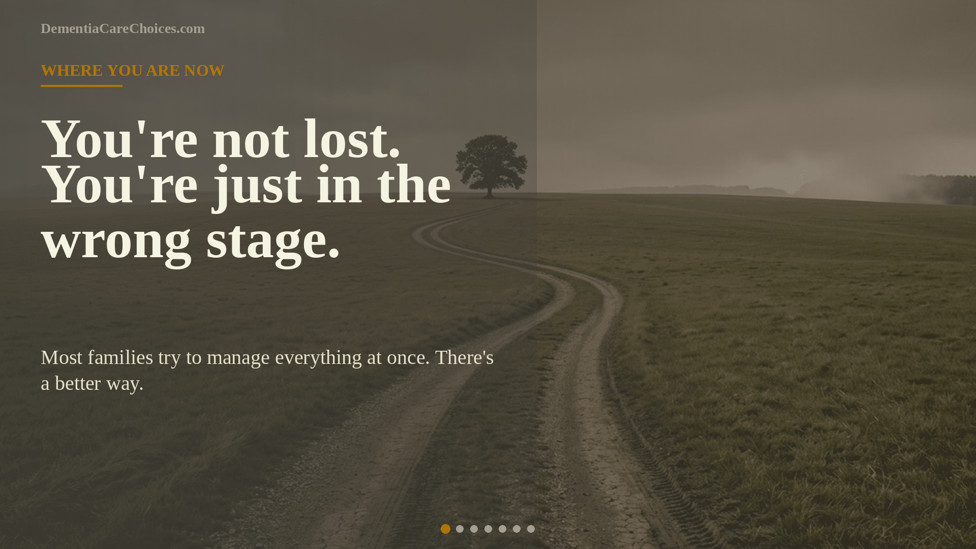 You're not lost, you're just in the wrong stage.